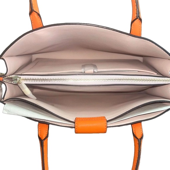 NWOT Kate Spade Medium Satchel & Twilly | Voyage Grain Textured Leather | Orange - Picture 8 of 8